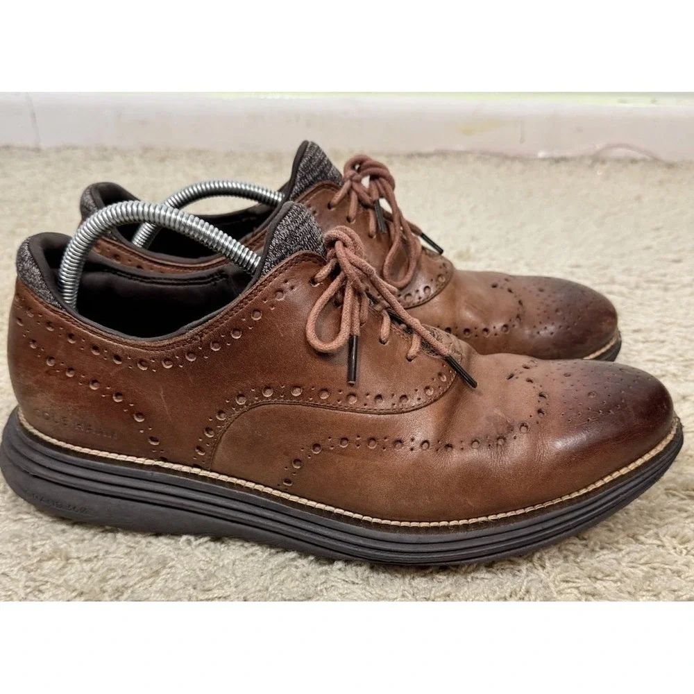 Cole Haan OriginalGrand Wingtip Oxford Mens 11M Brown Leather Dress Shoes C32062